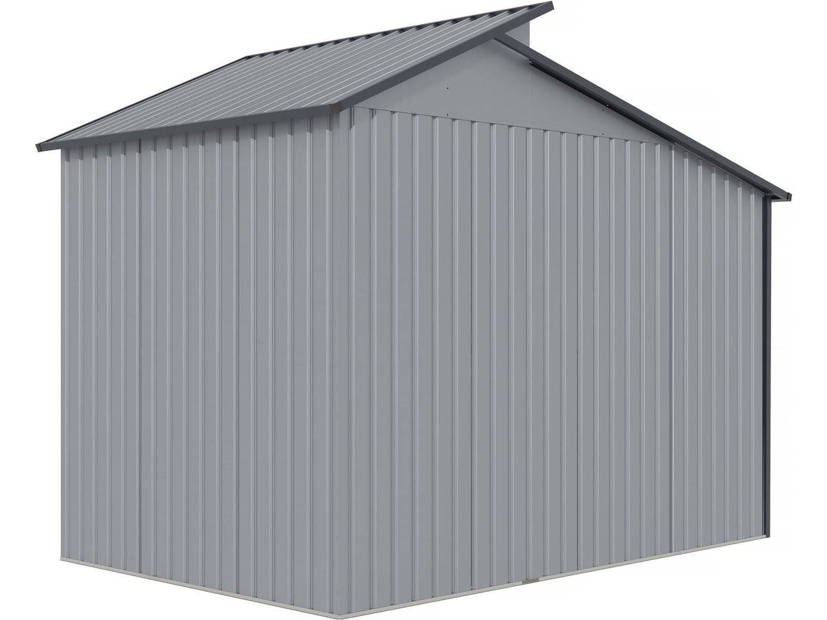 Abri De Jardin Métal Avec Pergola "madras" - 5.64 M² - 193 X 292 X 229 Cm - Gris -habitat Et Jardin - Image 5