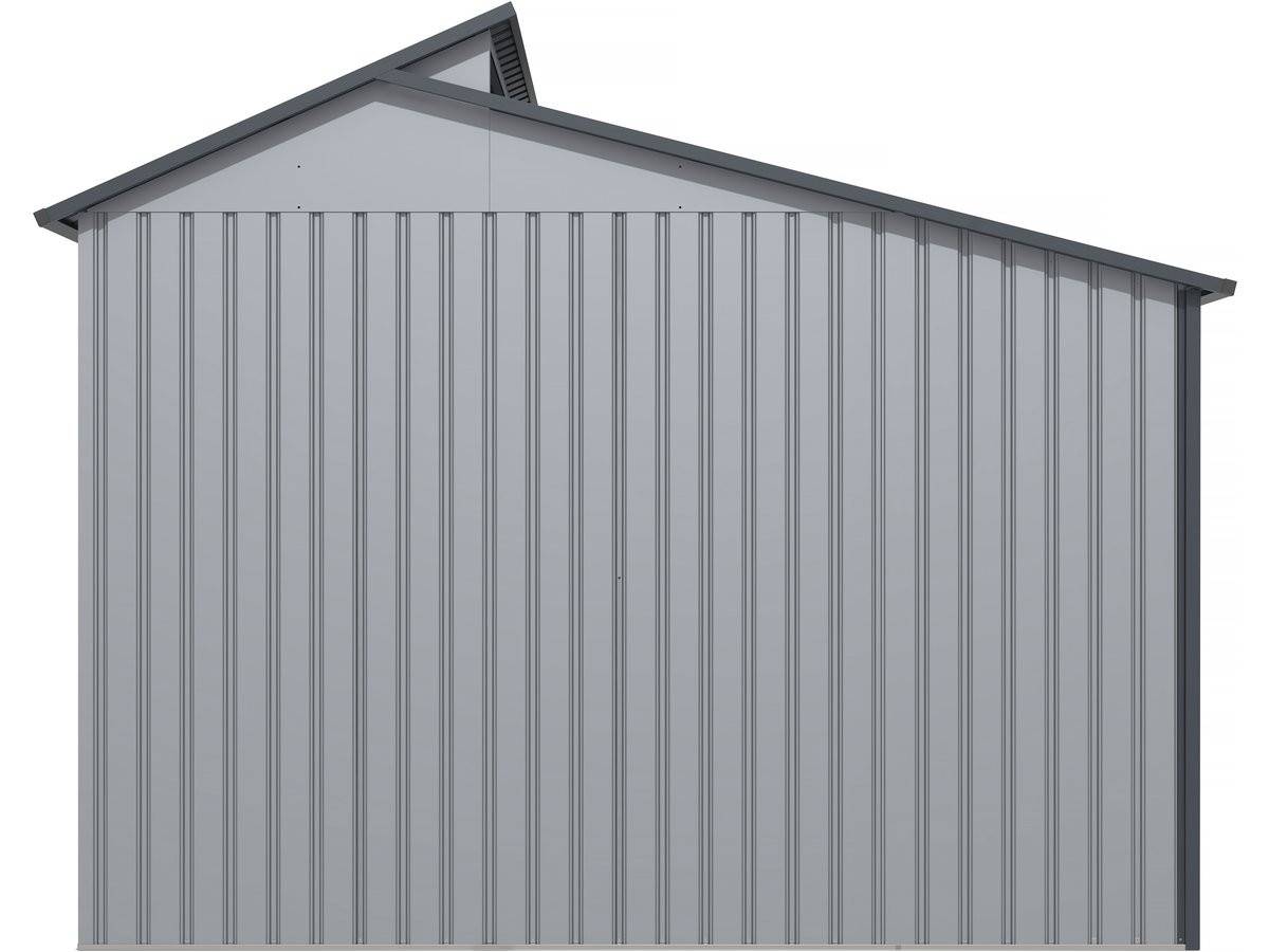 Abri De Jardin Métal Avec Pergola "madras" - 5.64 M² - 193 X 292 X 229 Cm - Gris -habitat Et Jardin - Image 6
