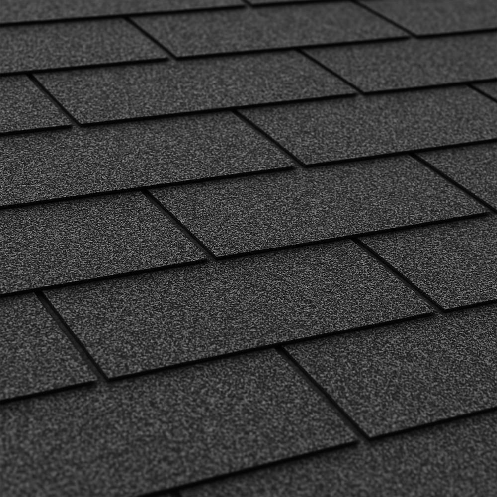 Timbela - Bardeaux bitumineux Trio (couleur: noir) - bitume toiture 3 m² - Timbela T-BLACK - Image 2