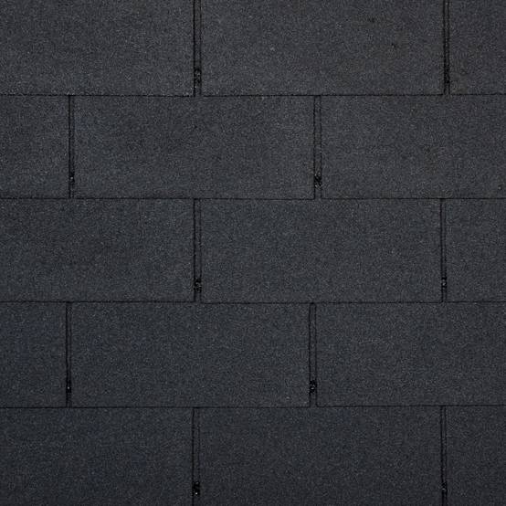 Timbela - Bardeaux bitumineux Trio (couleur: noir) - bitume toiture 3 m² - Timbela T-BLACK - Image 1