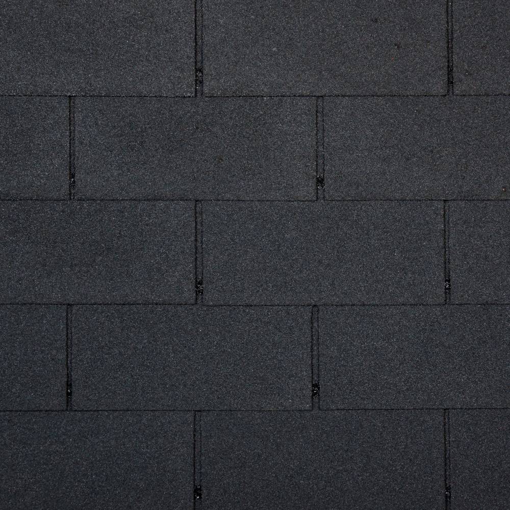 Timbela - Bardeaux bitumineux Trio (couleur: noir) - bitume toiture 3 m² - Timbela T-BLACK - Image 1