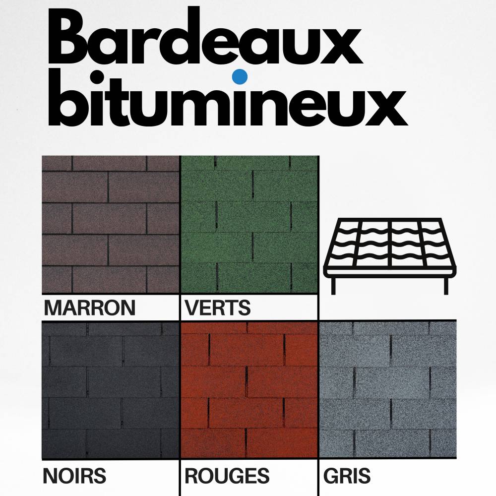 Timbela - Bardeaux bitumineux Trio (couleur: noir) - bitume toiture 3 m² - Timbela T-BLACK - Image 5