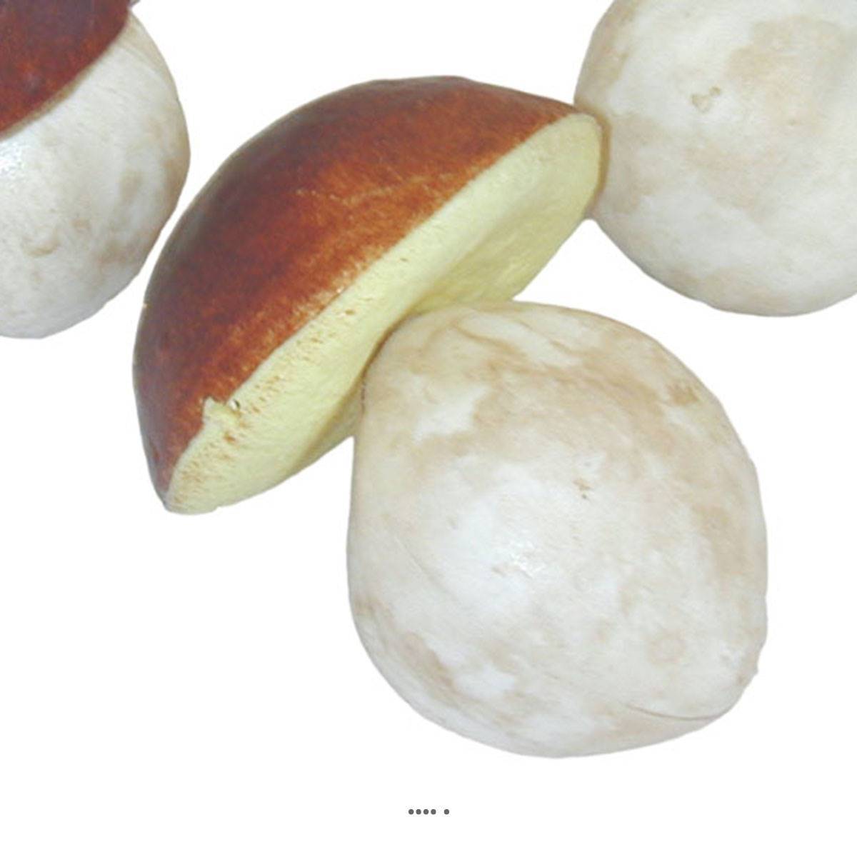 Artificielles - Bolets artificiels en lot de 3 en Plastique soufflé H 80x65 mm - Image 3