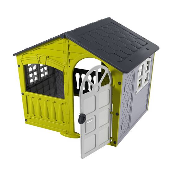 Maisonnette cabane plastique vert citron STORM - Image 5