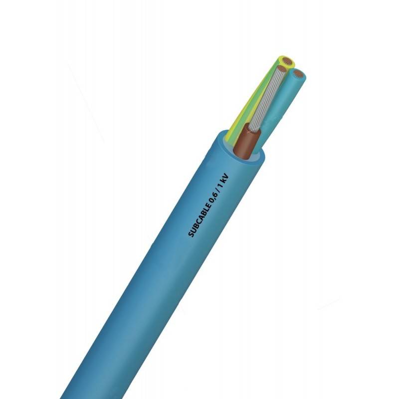 Câble submersible AD8 4G2,5mm² - À la coupe au mètre