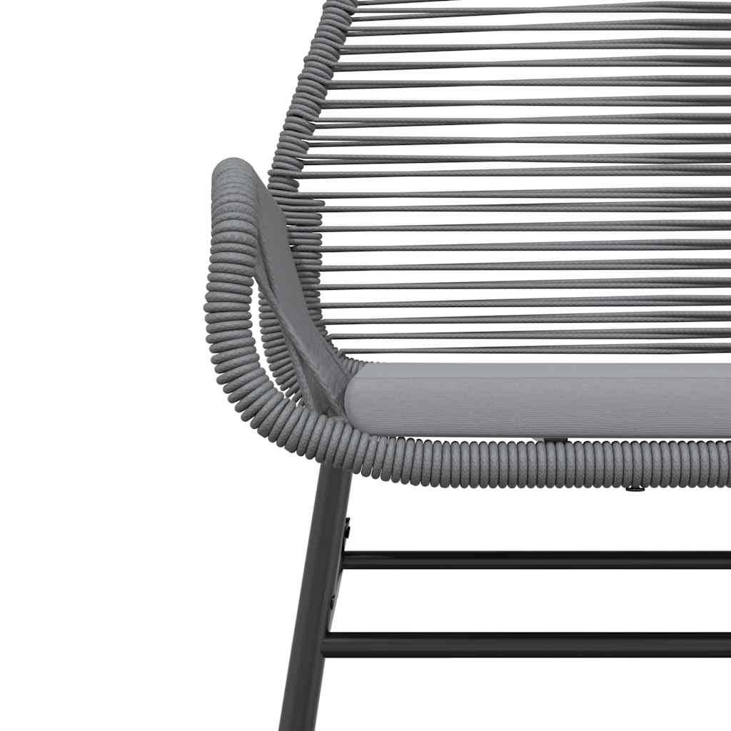Vidaxl - Ensemble à manger jardin coussins 5 pcs gris poly rotin verre vidaXL 3334479 - Image 7
