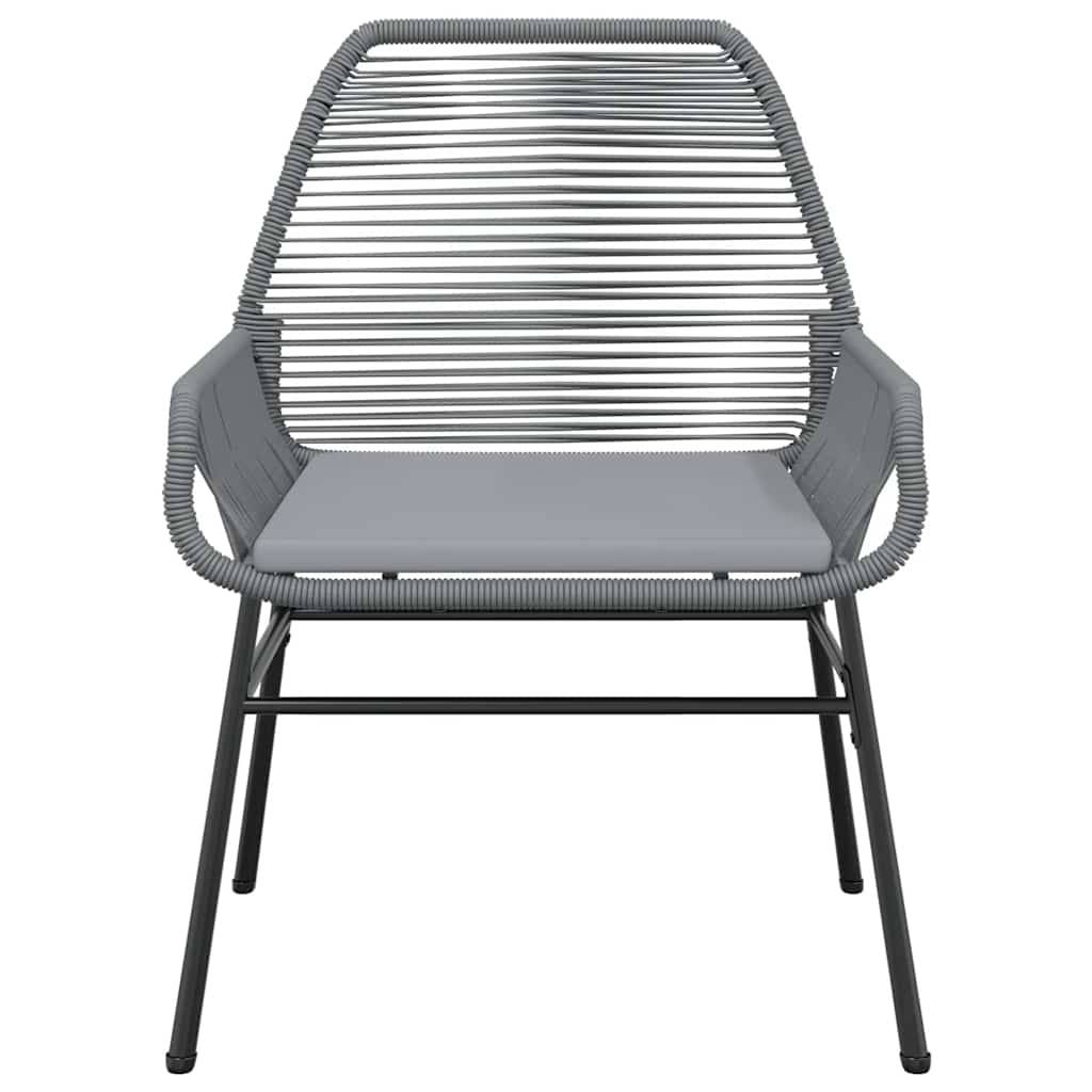 Vidaxl - Ensemble à manger jardin coussins 5 pcs gris poly rotin verre vidaXL 3334479 - Image 6