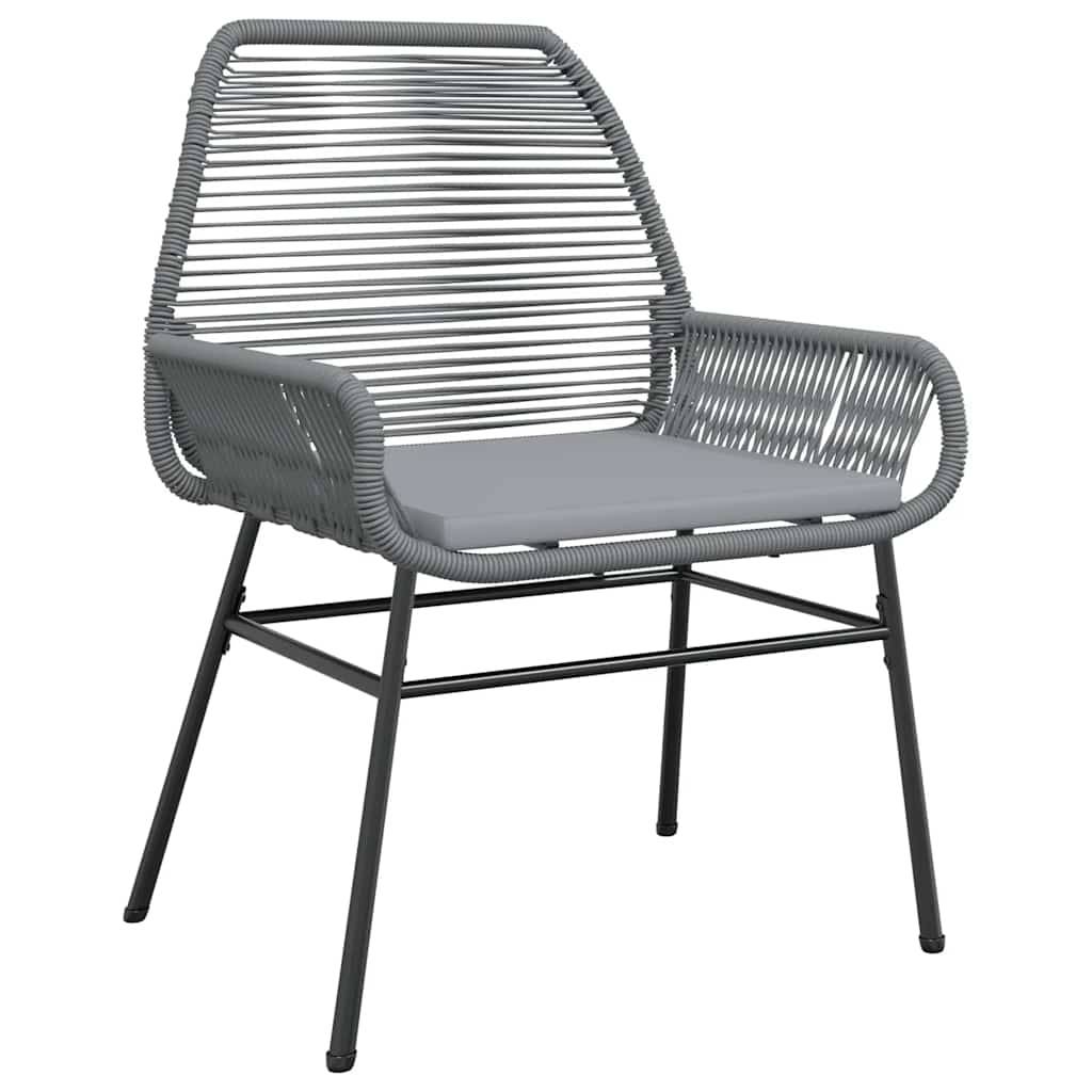Vidaxl - Ensemble à manger jardin coussins 5 pcs gris poly rotin verre vidaXL 3334479 - Image 9