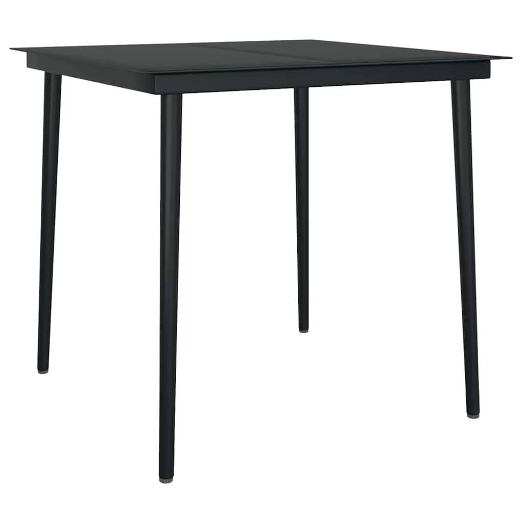 Vidaxl - Ensemble à manger jardin coussins 5 pcs gris poly rotin verre vidaXL 3334479 - Image 8