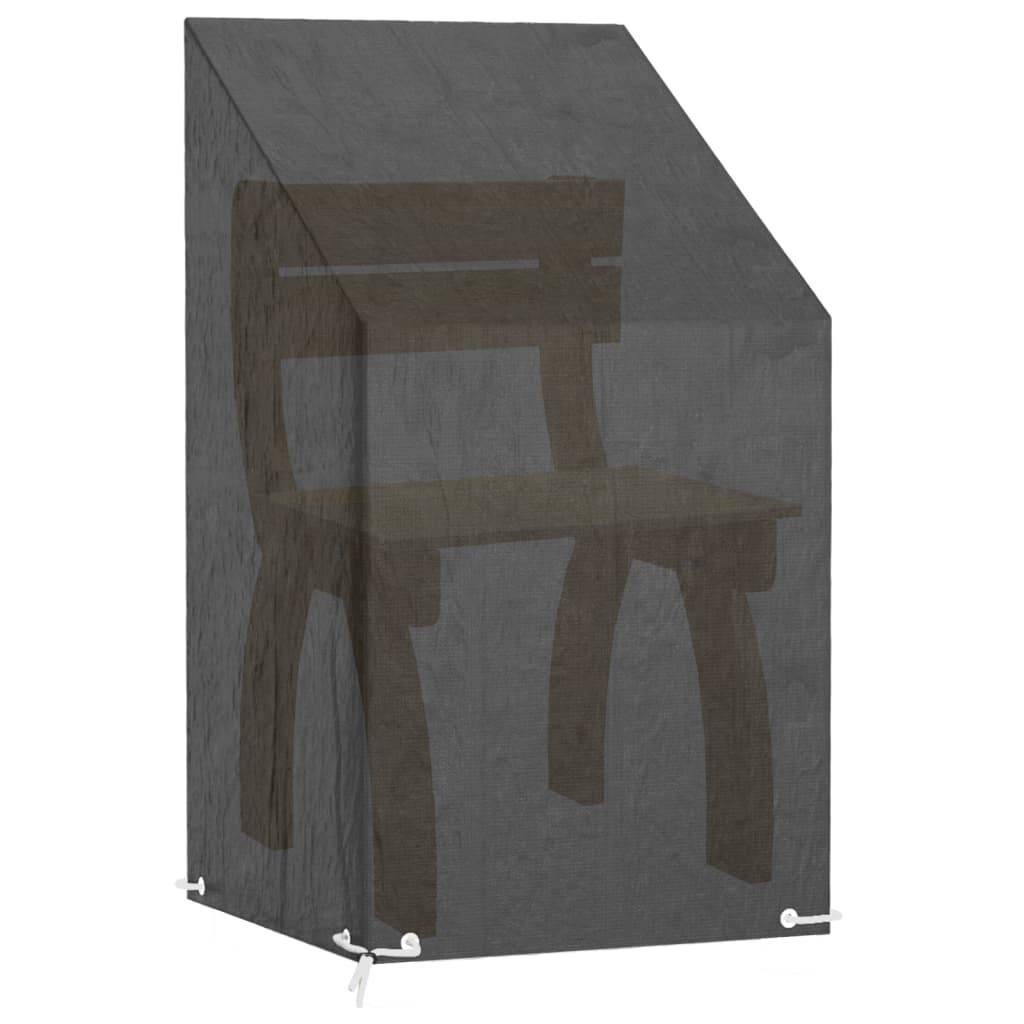 PANGIVO - Housse de chaise de jardin polyéthylène noir 65 x 65 x 80/120 cm - PANGIVO - Image 2