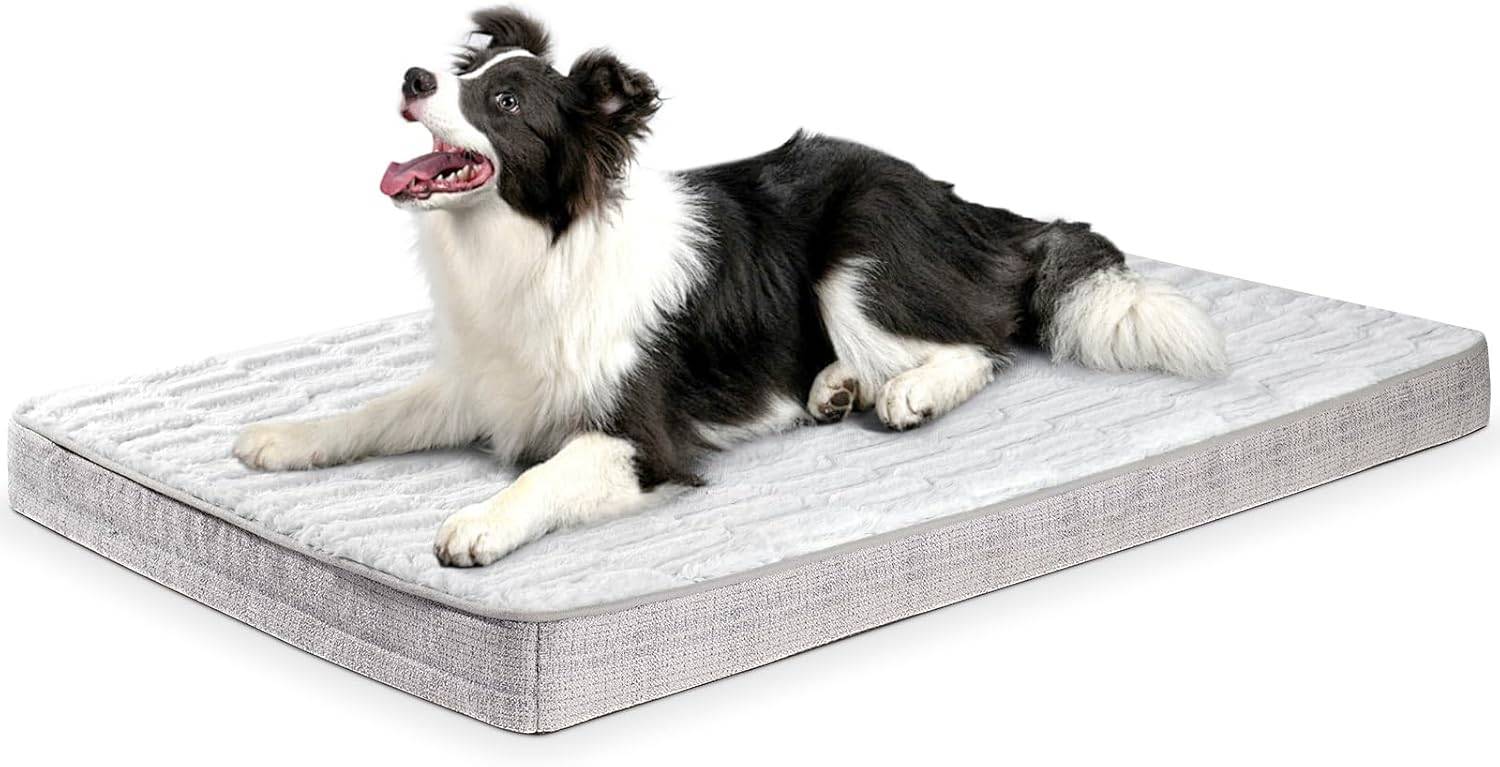 lits orthopédiques pour chiens, avec housses amovibles et imperméables, tapis pour chien, 104 x 69 cm