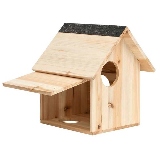Abri pour écureuils en bois de sapin massif refuge pour jardin 26x25x29 cm – ComfortXL Outdoor Living - Image 1