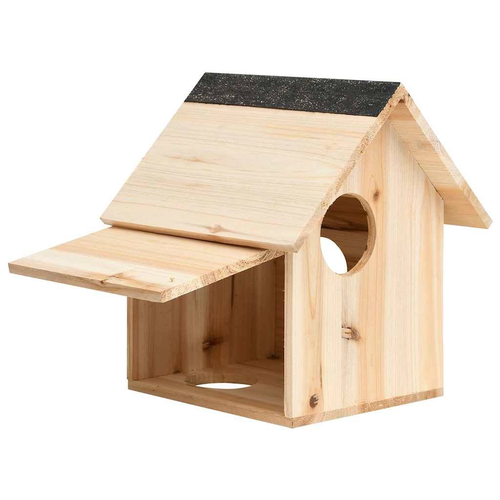 Abri pour écureuils en bois de sapin massif refuge pour jardin 26x25x29 cm – ComfortXL Outdoor Living - Image 1