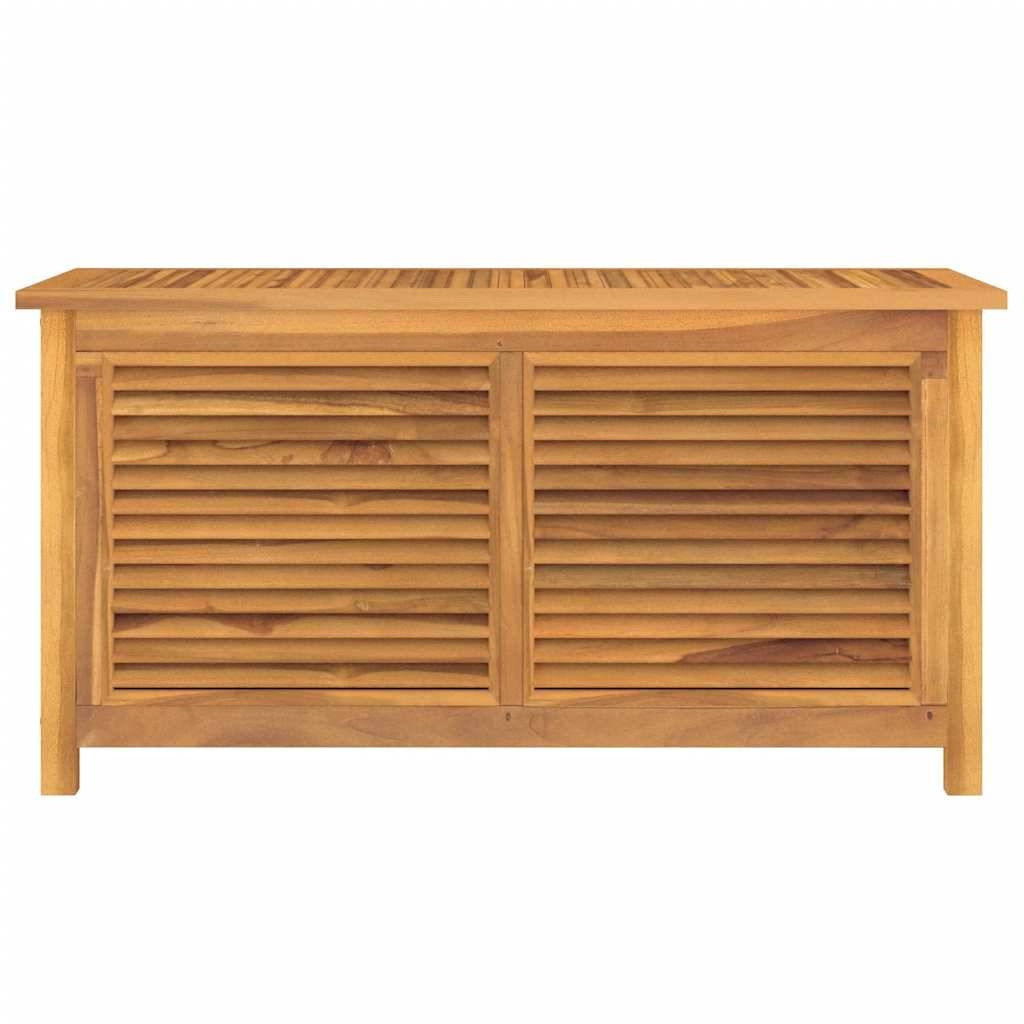 Coffre de rangement bois de teck naturel 114 x 50 x 58 cm - PANGIVO - Image 3