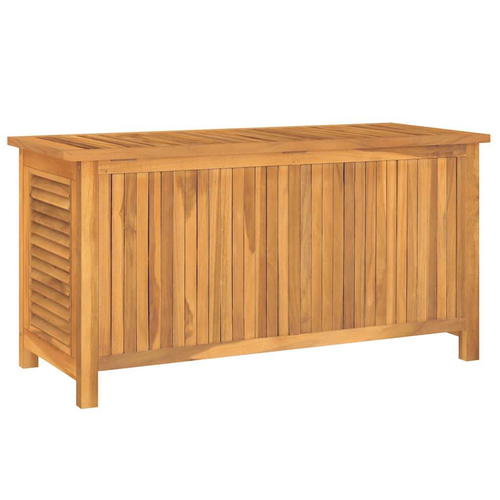 Coffre de rangement bois de teck naturel 114 x 50 x 58 cm - PANGIVO - Image 7