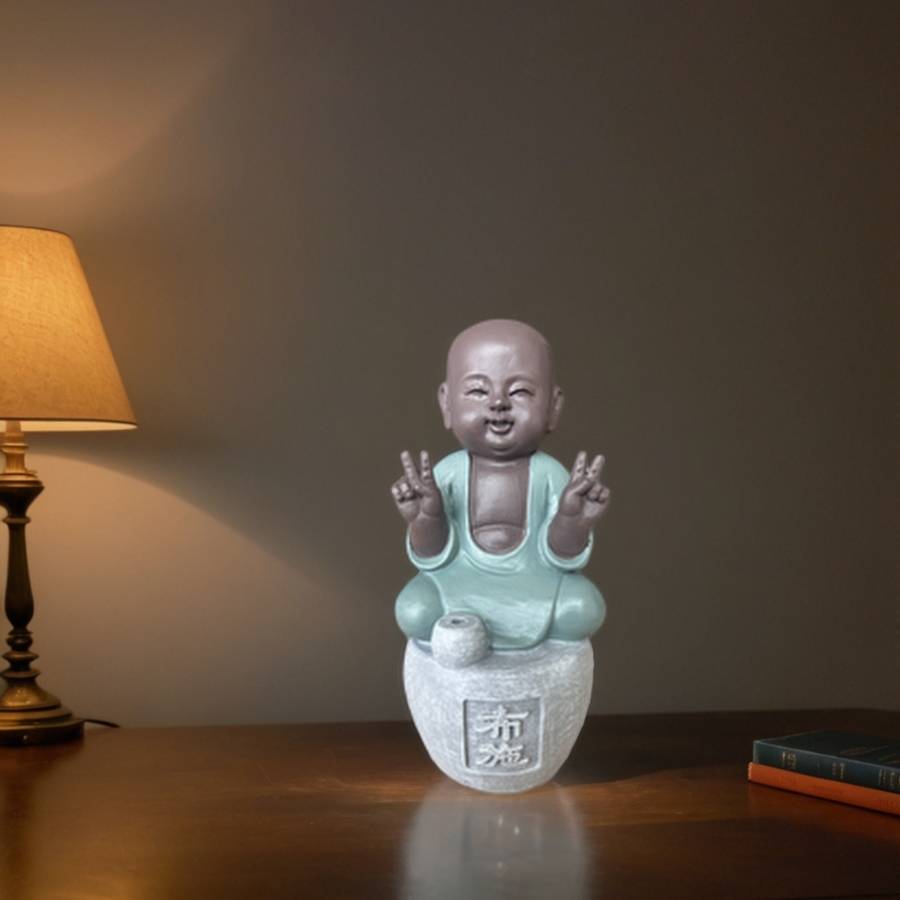 Zen Light - Statue Bonze Porte-Encens Dana - Bouddha Méditation-Ambiance Zen et Relaxante-Fabrication Artisanale FengShui-H14cm–Zen'Light - Image 6
