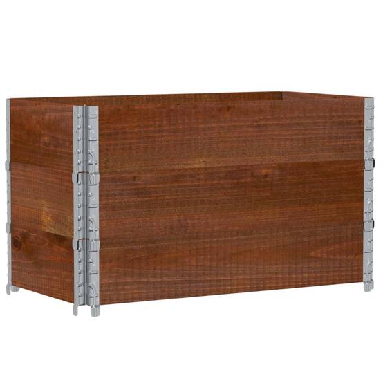 Bac Potager Surélevé Marron en Bois de Pin Massif pour Jardin Pliable 100x50x60,5 cm - ComfortXL Outdoor Living - Image 2