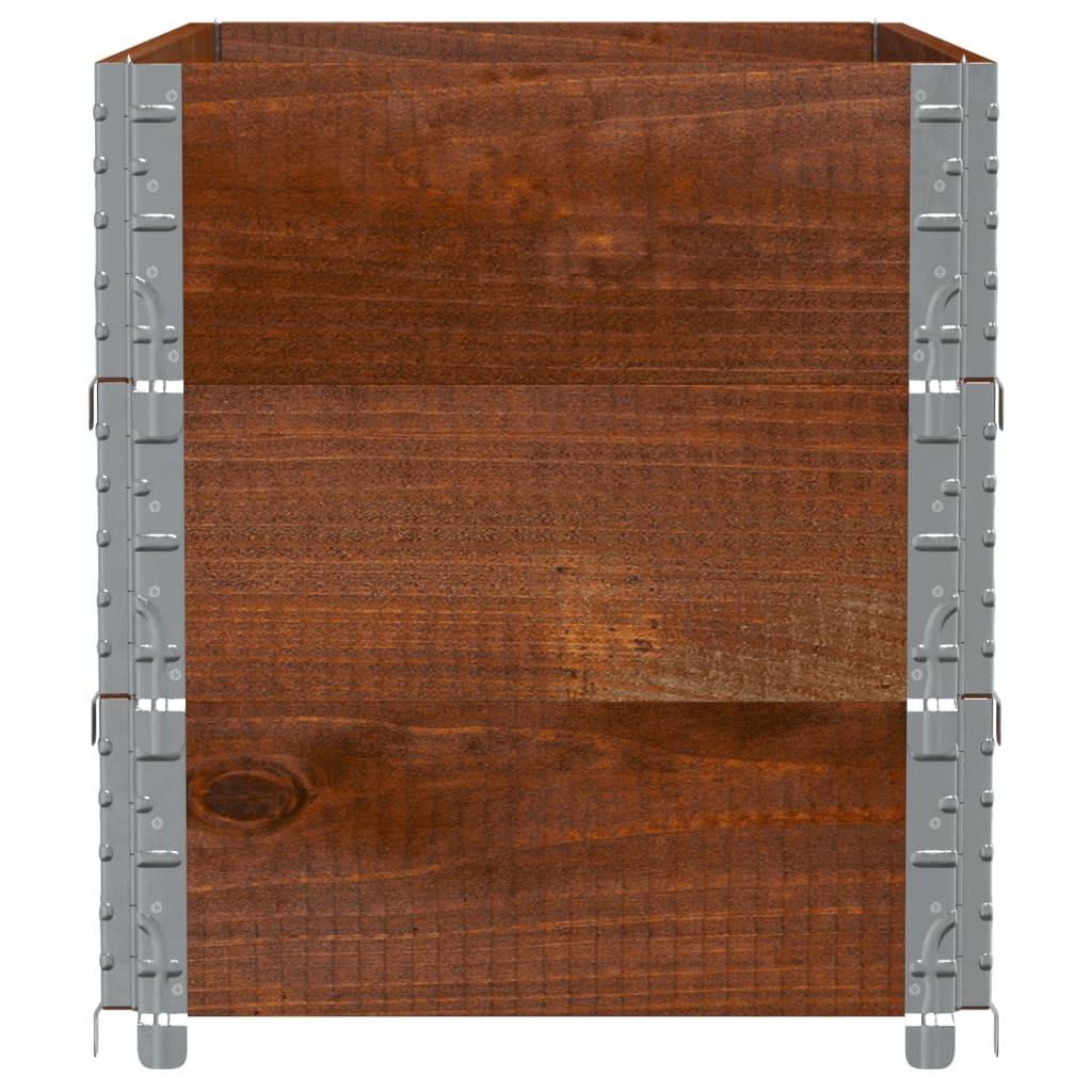 Bac Potager Surélevé Marron en Bois de Pin Massif pour Jardin Pliable 100x50x60,5 cm - ComfortXL Outdoor Living - Image 4