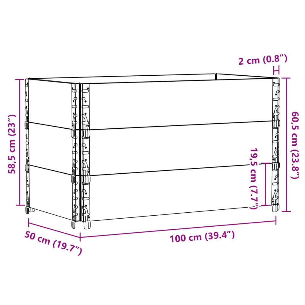 Bac Potager Surélevé Marron en Bois de Pin Massif pour Jardin Pliable 100x50x60,5 cm - ComfortXL Outdoor Living - Image 8
