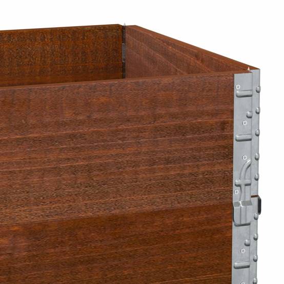 Bac Potager Surélevé Marron en Bois de Pin Massif pour Jardin Pliable 100x50x60,5 cm - ComfortXL Outdoor Living - Image 7