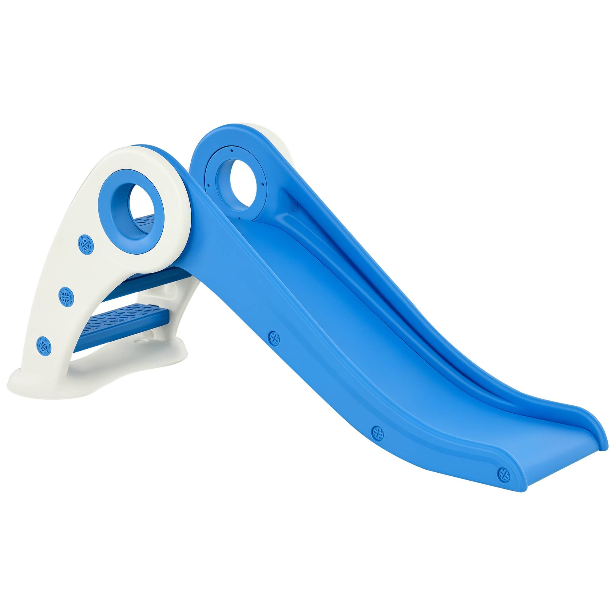 Toboggan Enfant Pliable 3 à 6 Ans Usage intérieur extérieur dim. 120L x 50l x 56H cm HDPE Bleu - Image 1