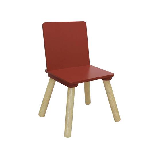 sweeek - Table carrée enfant bois de pin 2 assises terracotta - Judith | sweeek - Image 5