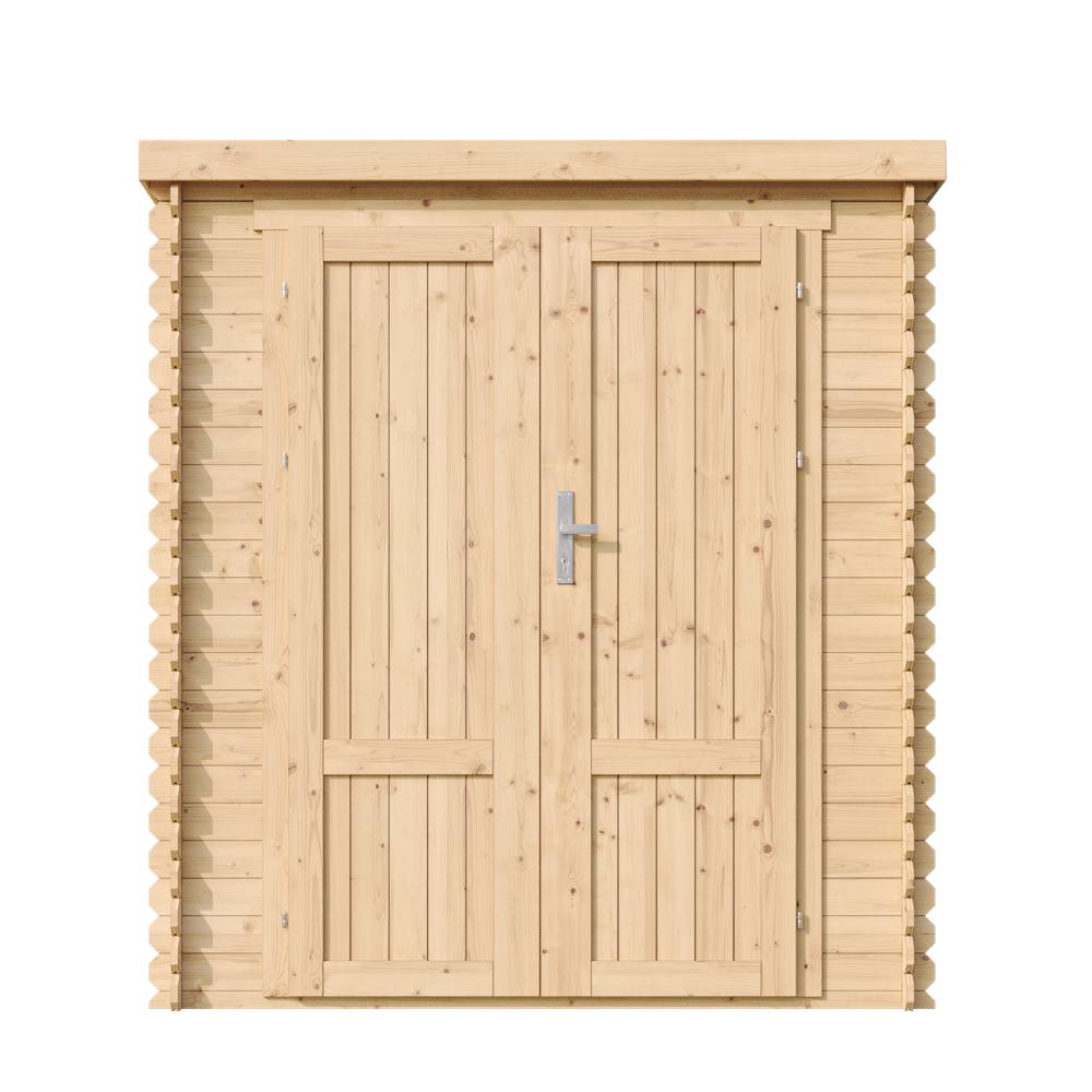 Timbela - Abri de Jardin en Bois AVEC SOL TRAITÉ - 3.53 m² / 204x204xH206 cm - Timbela M309F1+M309G - Image 2