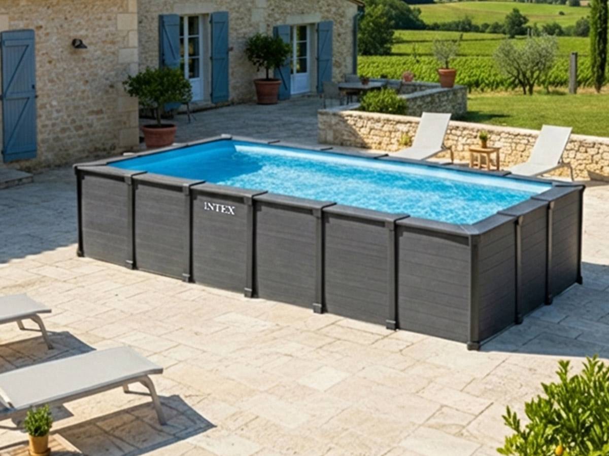 Piscine tubulaire Graphite rectangulaire 6,00 x 3,00 x 1,24 m - Intex - Image 3