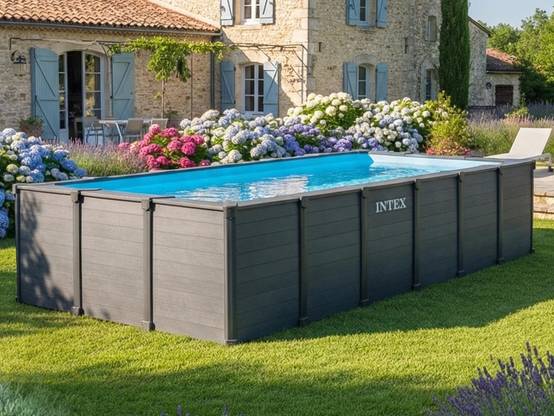 Piscine tubulaire Graphite rectangulaire 6,00 x 3,00 x 1,24 m - Intex - Image 2