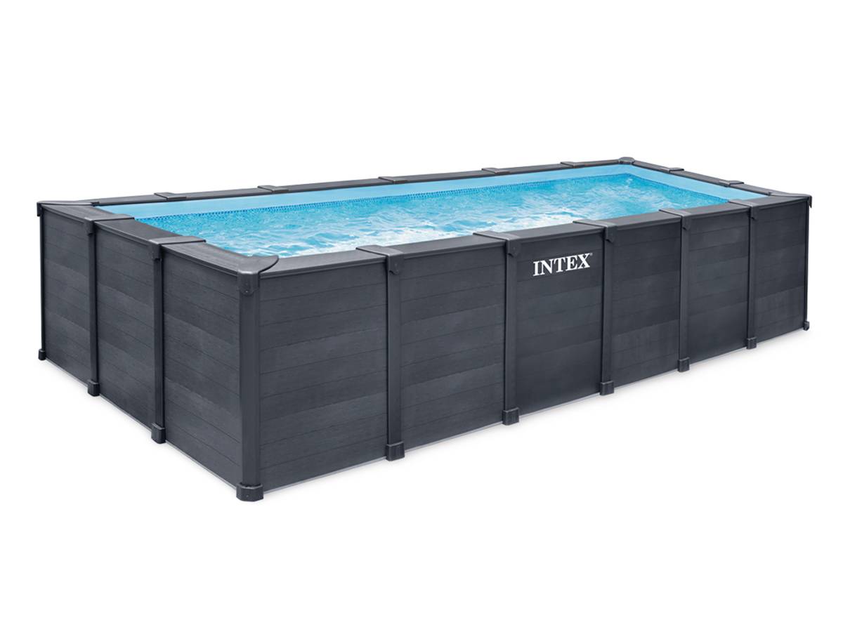 Piscine tubulaire Graphite rectangulaire 6,00 x 3,00 x 1,24 m - Intex - Image 1
