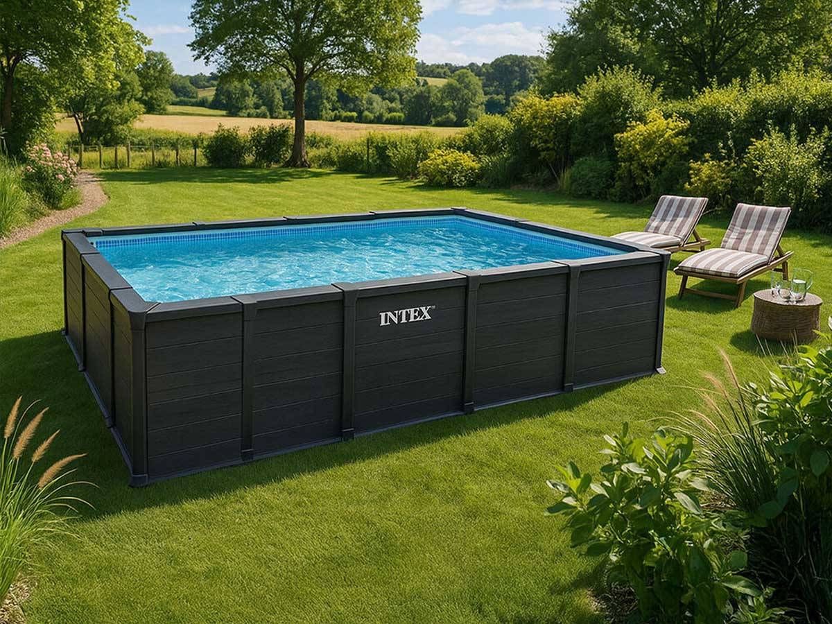 Piscine tubulaire Graphite rectangulaire 6,00 x 3,00 x 1,24 m - Intex - Image 4