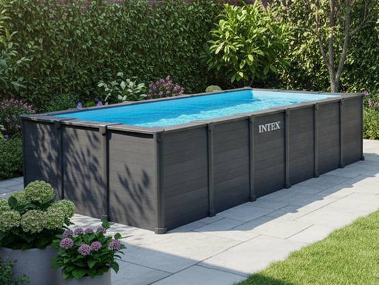 Piscine tubulaire Graphite rectangulaire 6,00 x 3,00 x 1,24 m - Intex - Image 6