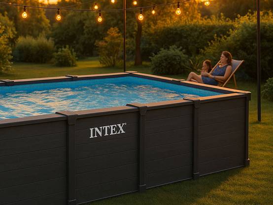 Piscine tubulaire Graphite rectangulaire 6,00 x 3,00 x 1,24 m - Intex - Image 5
