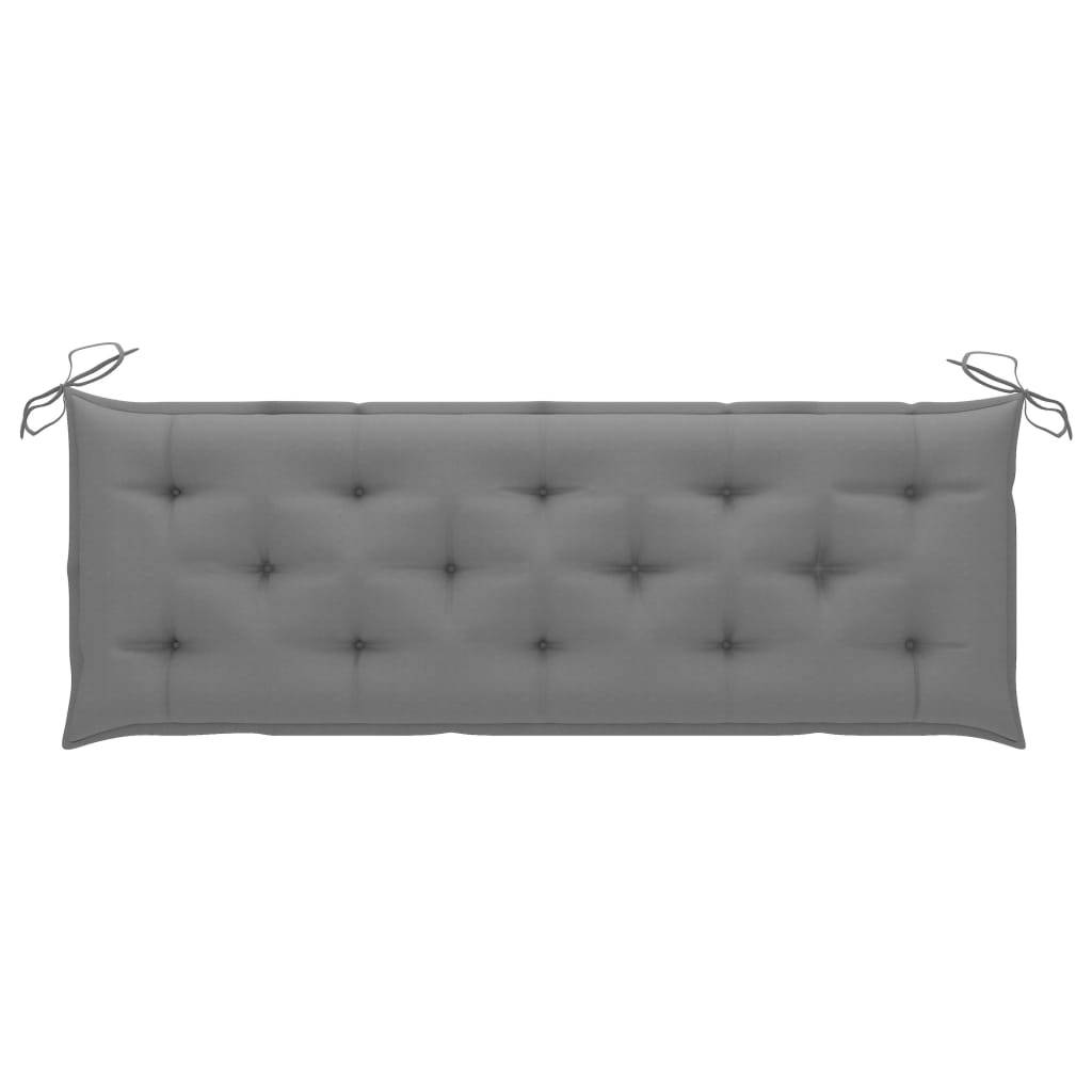 Helloshop26 - Banc de jardin meuble de patio d'extérieur terrasse avec coussin 157 cm bois d'acacia massif - Image 7