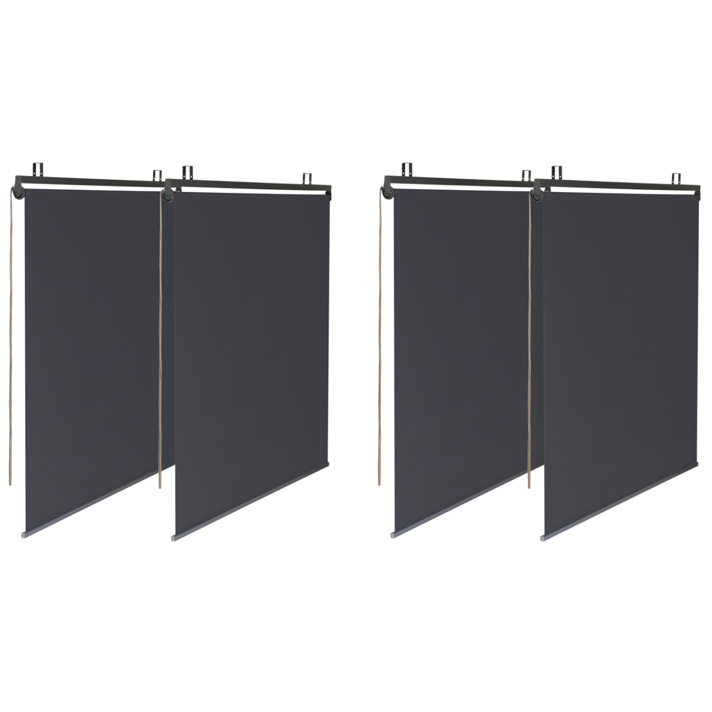 Pergola édition spéciale toit rétractable 3x3 M et 4 stores gris anthracite - Image 5