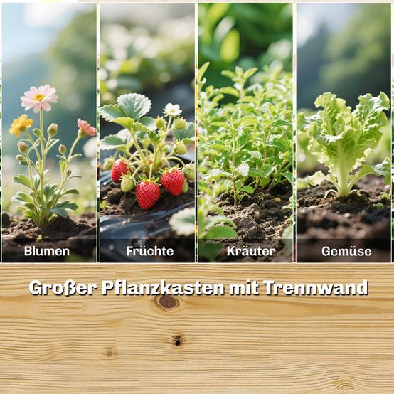 Carré potager avec treillis bois massif jardin et terrasse fond ouvert 240x125cm couleur nature - ComfortXL Outdoor Living - Image 6
