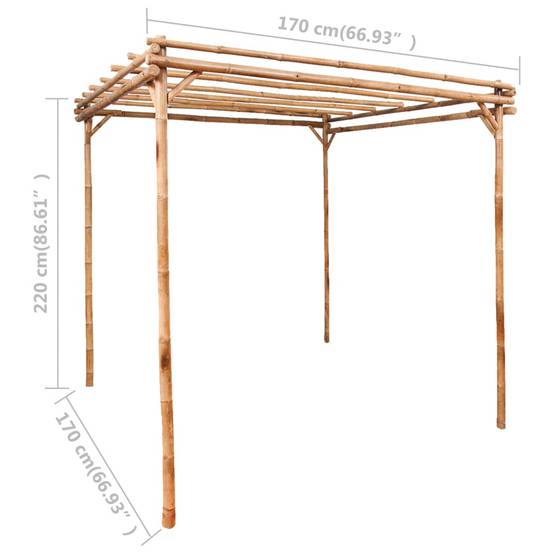 Pergola Carrée en Bambou Naturel Support Rosiers et Plantes 170cm - ComfortXL Outdoor Living - Image 4