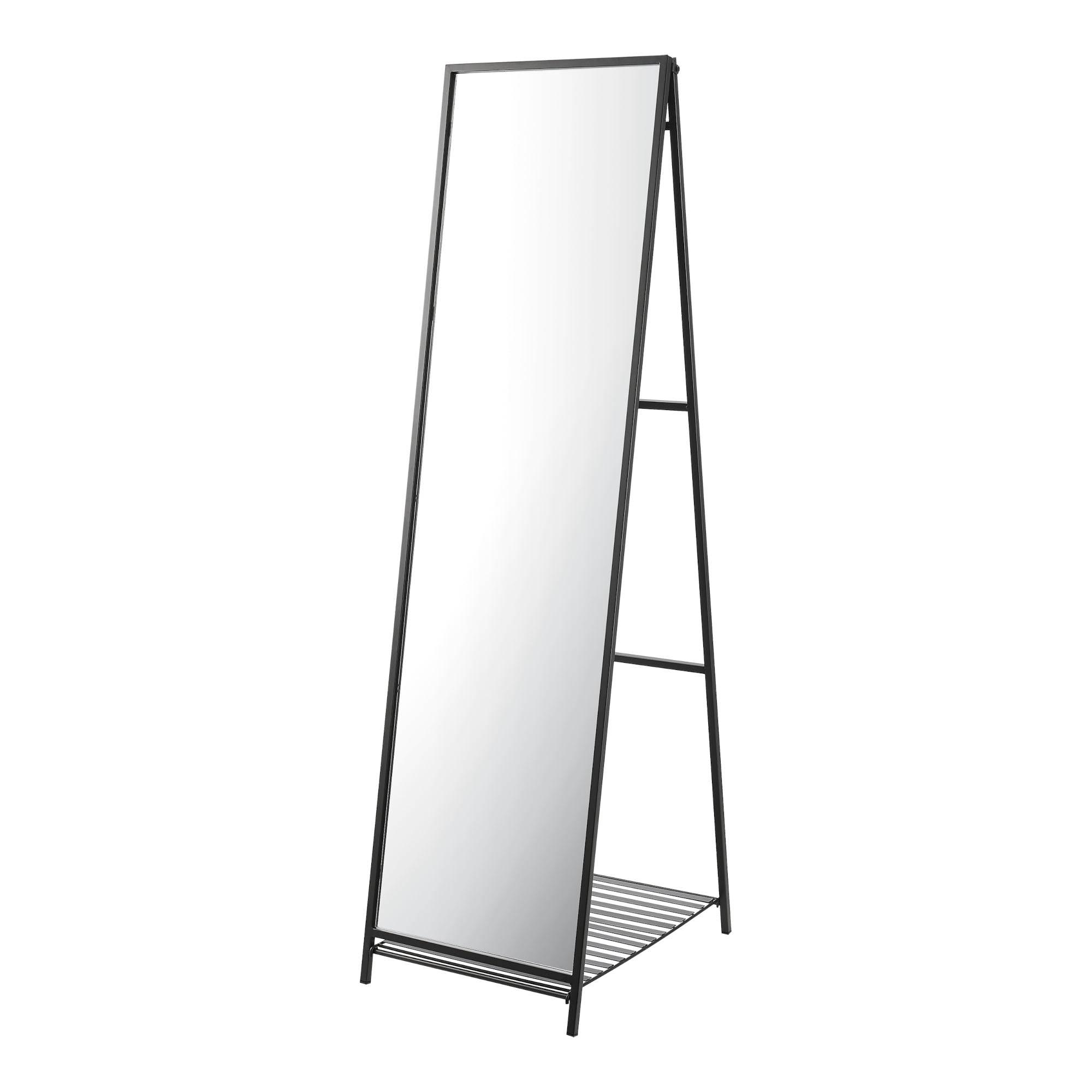 Helloshop26 - Miroir sur pied 160 x 44 x 60 cm noir - Image 1