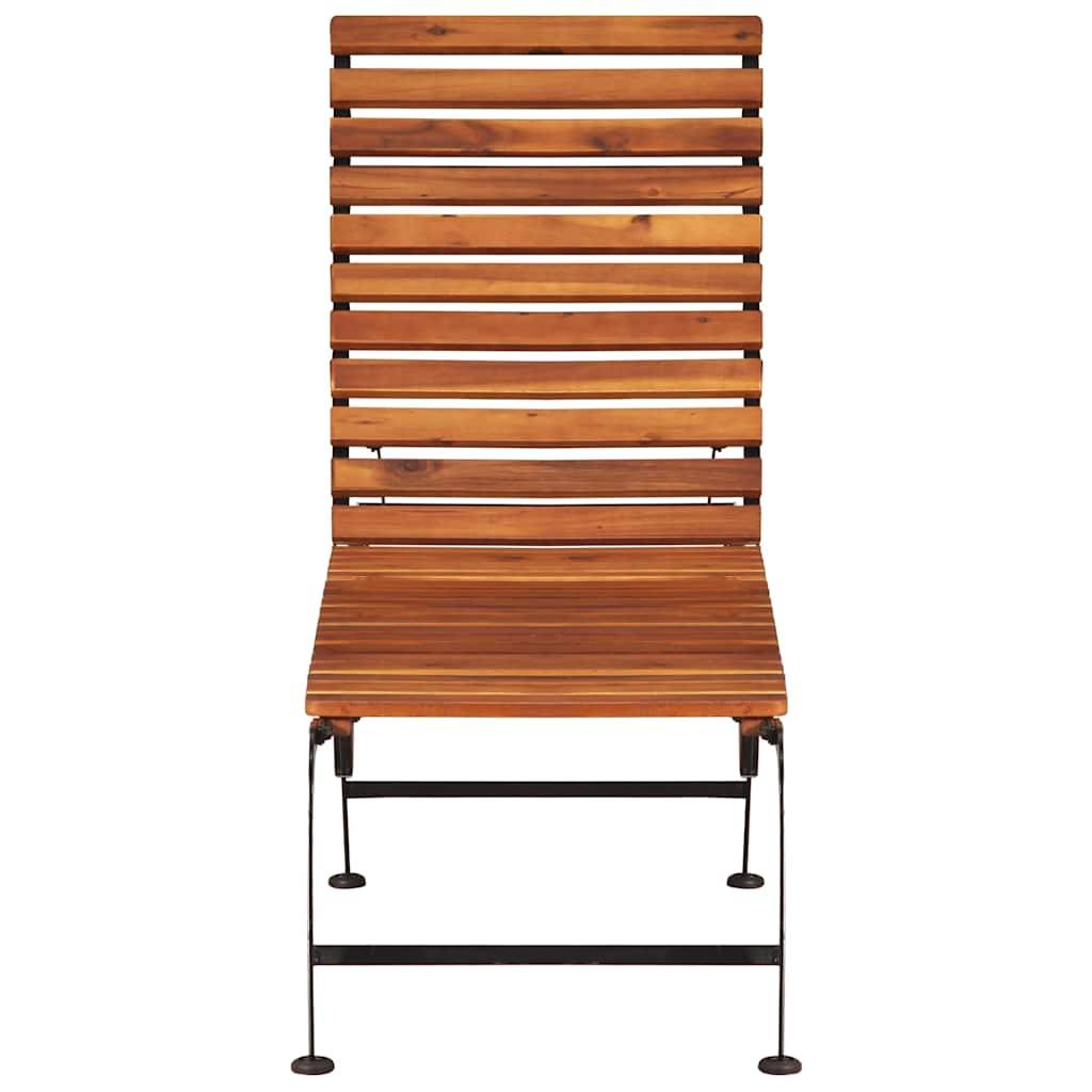 Chaise longue | Transat | Bain de soleil avec pieds en acier Bois d'acacia massif - Image 1