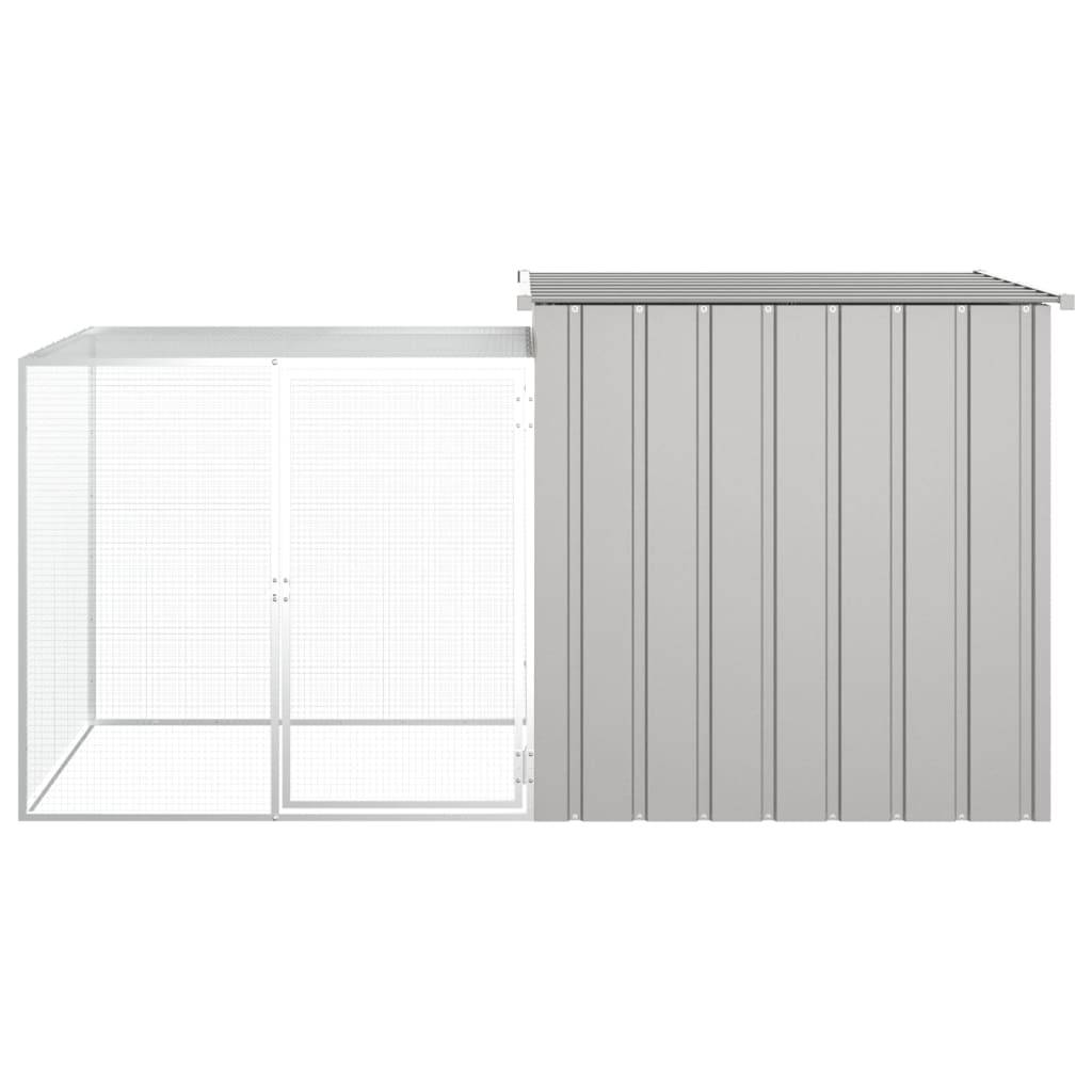 Maison Chic - Cage pour poules - Cage extérieur/intérieur Gris 200x91x100 cm Acier galvanisé - Image 3