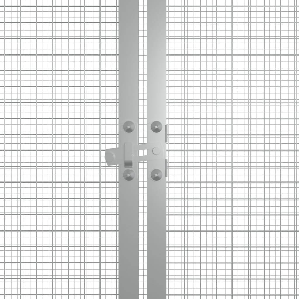 Maison Chic - Cage pour poules - Cage extérieur/intérieur Gris 200x91x100 cm Acier galvanisé - Image 5