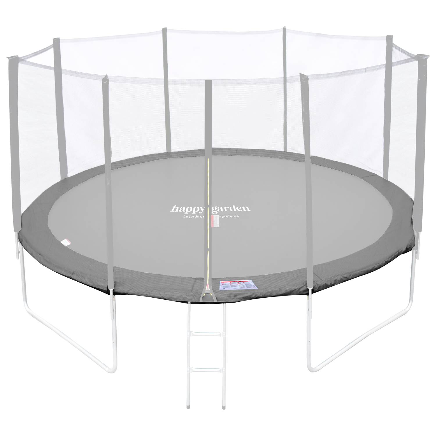 Happy Garden - Matelas de protection réversible pour trampoline Ø430cm MELBOURNE - gris/rose - HAPPY GARDEN - Image 5