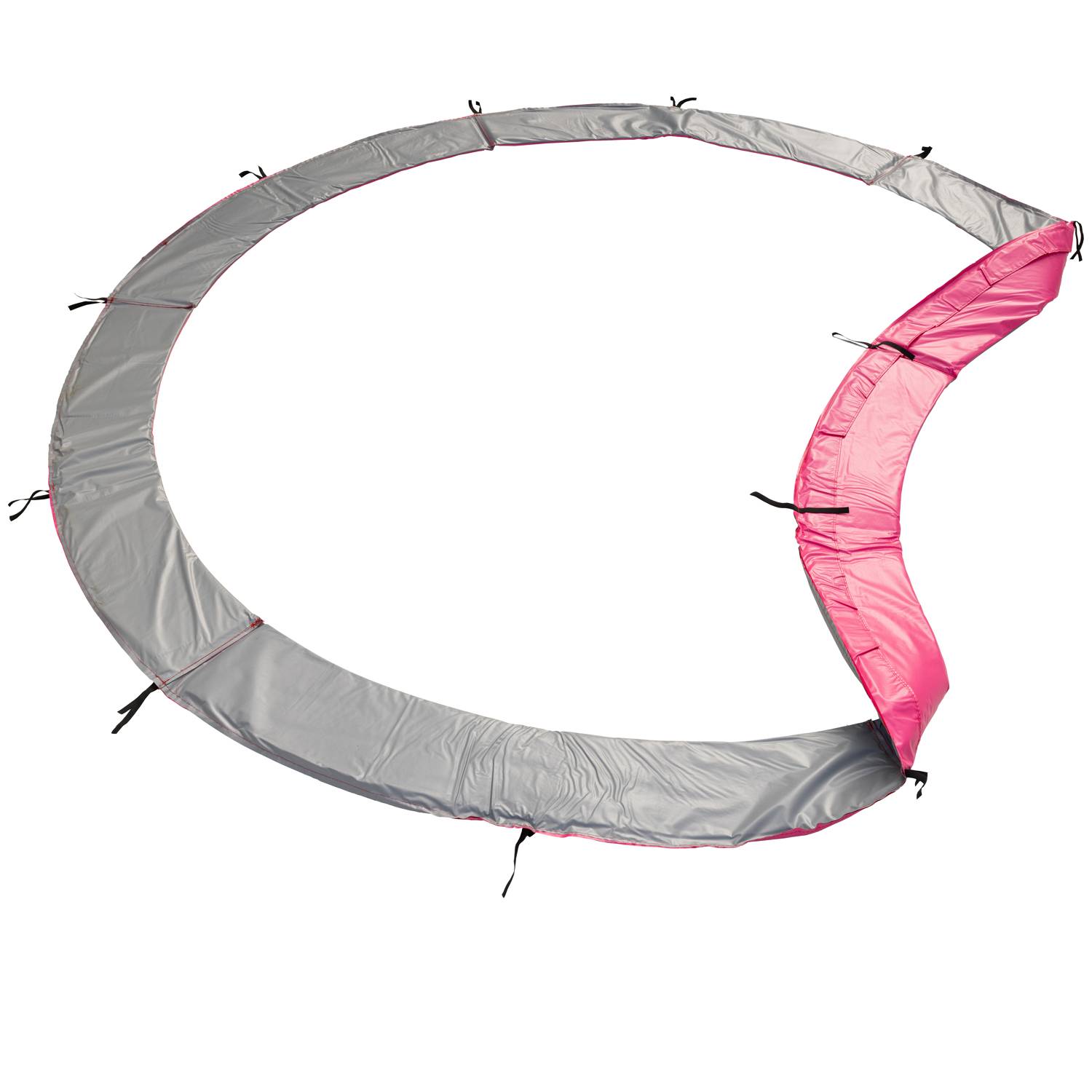 Happy Garden - Matelas de protection réversible pour trampoline Ø430cm MELBOURNE - gris/rose - HAPPY GARDEN - Image 1