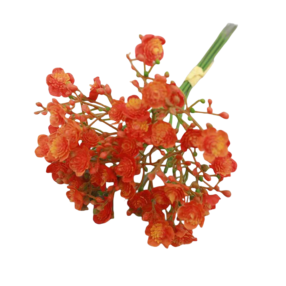 Bouquet de Gypsophile Artificielle Orange - Lot de 12 Tiges - Décoration Élégante Sans Entretien - Lytech - Image 1