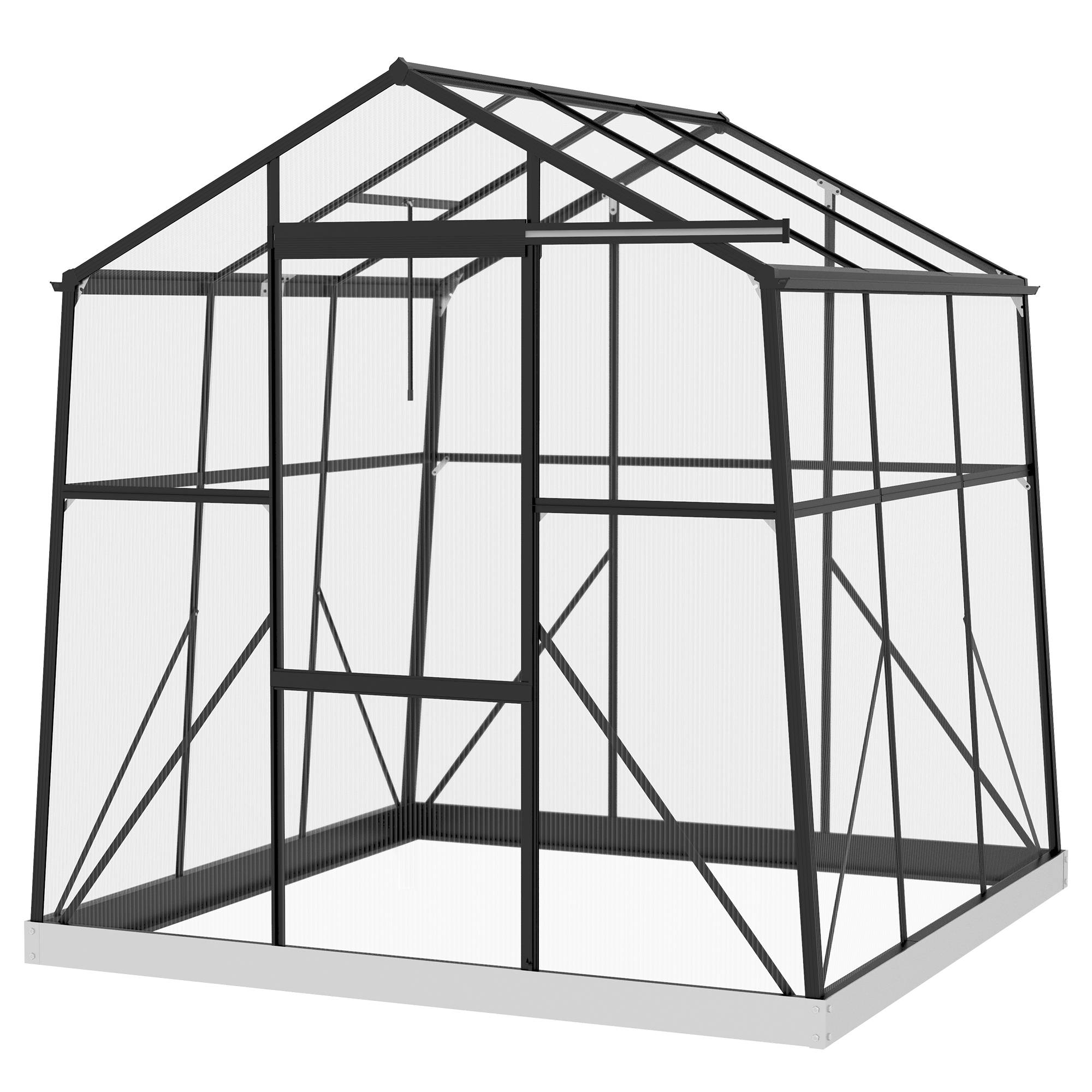 Serre résistante aux intempéries, 192 x 192 x 203 cm, Noir - Image 2