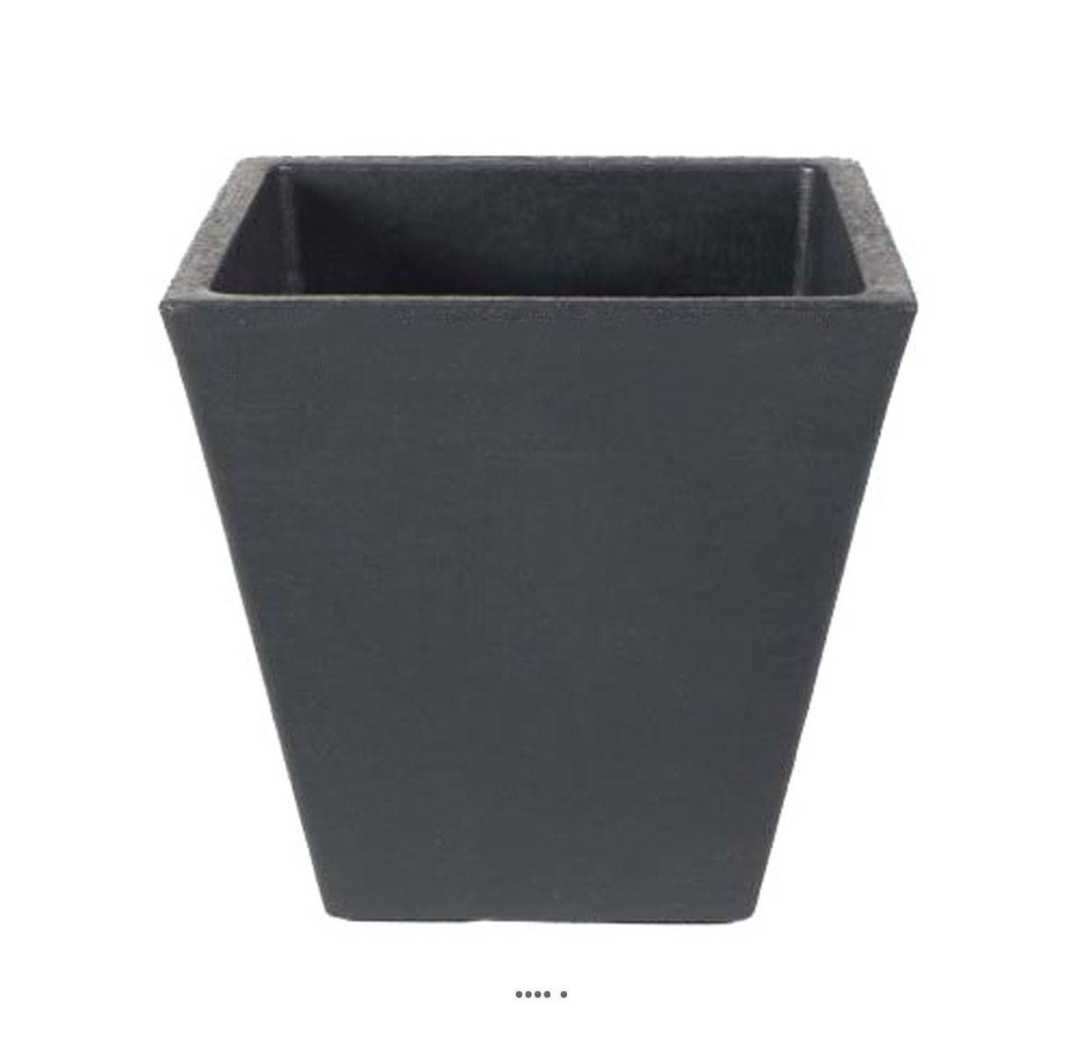 Artificielles - Bac LEA Anthracite L 45 X H 46 CM Cubique évasé intérieur / extérieur - dimhaut: H 46 cm - couleur: Gris anthracite