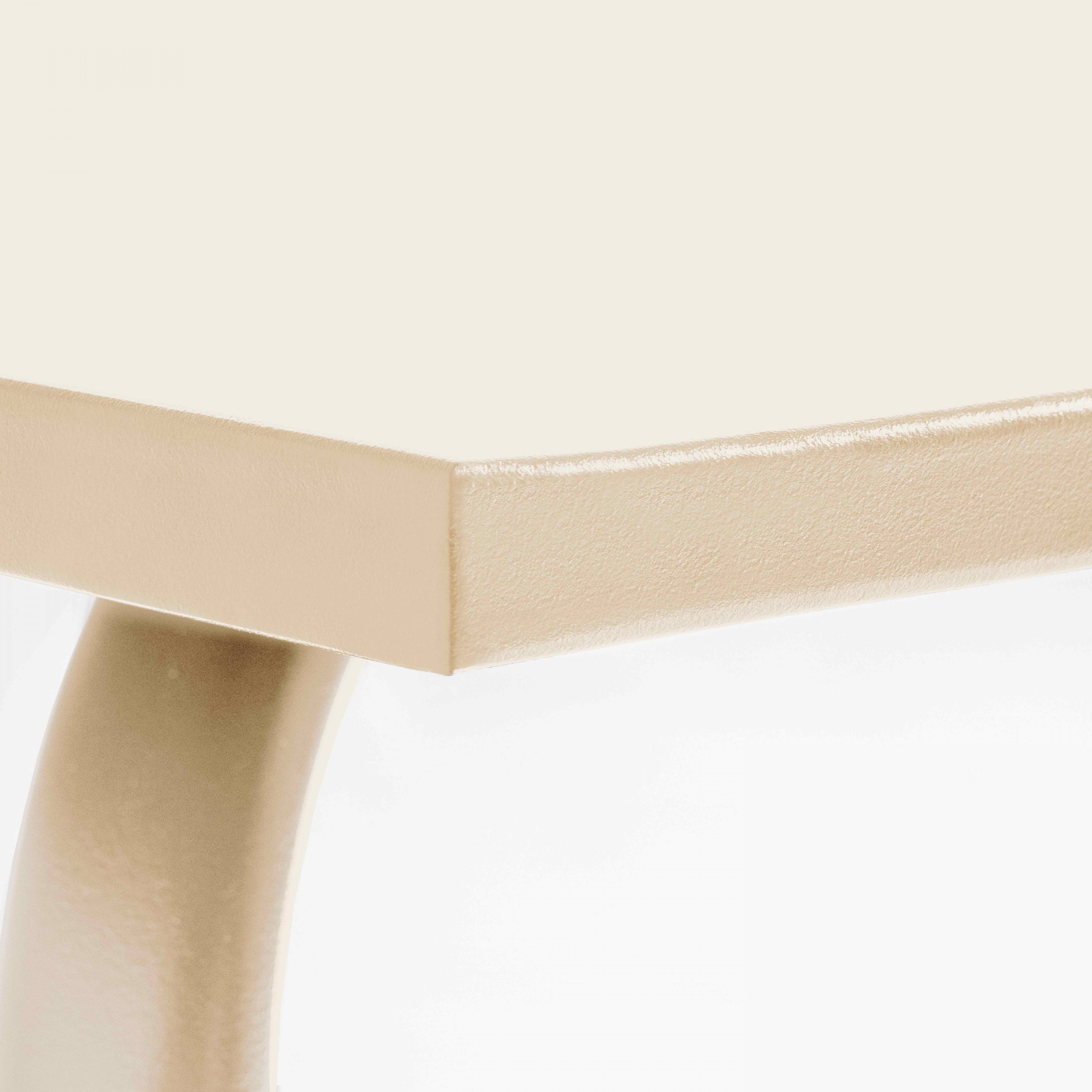 Oviala - Table de jardin carrée en acier 8 places 120 cm ivoire Palavas - Oviala - Image 6