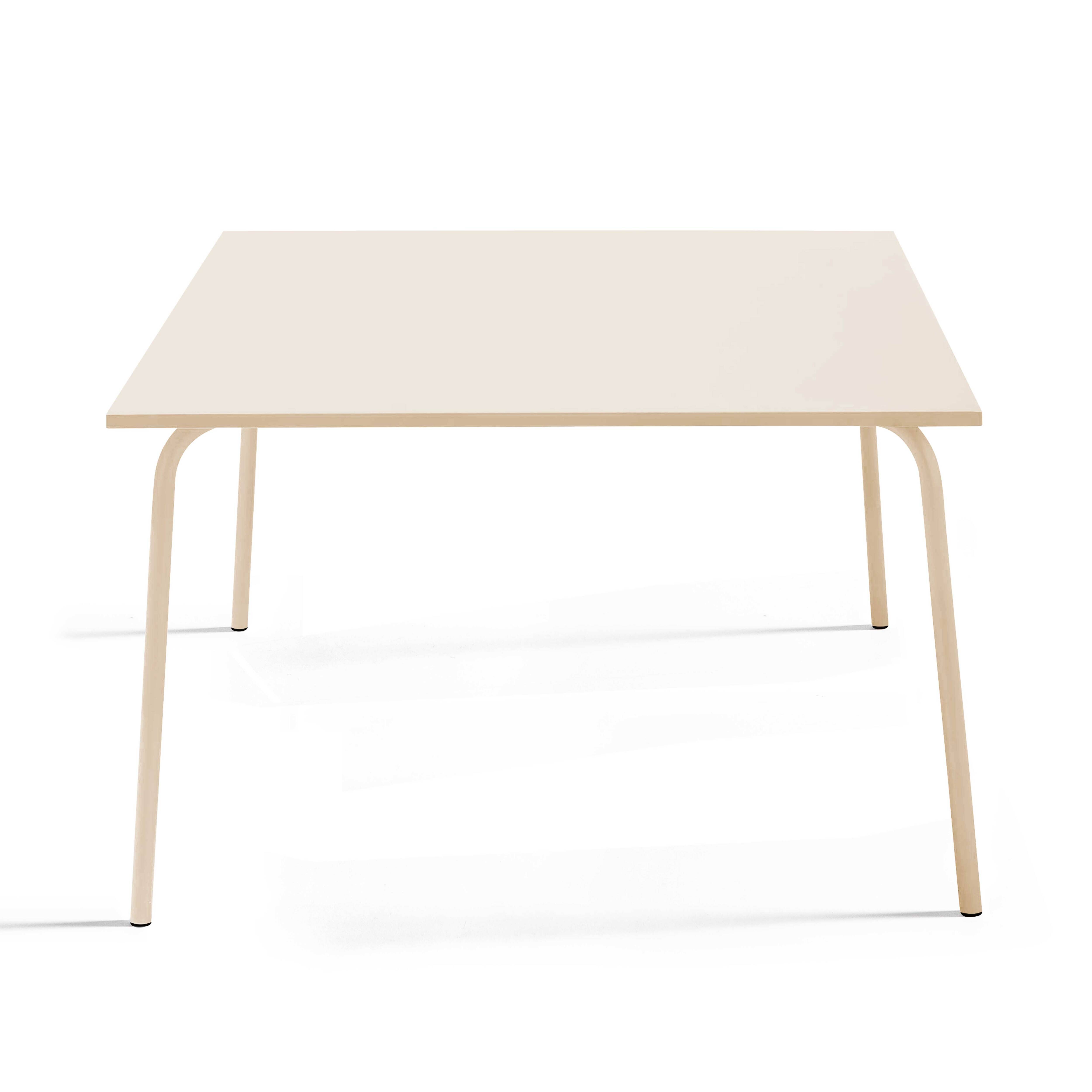 Oviala - Table de jardin carrée en acier 8 places 120 cm ivoire Palavas - Oviala - Image 5