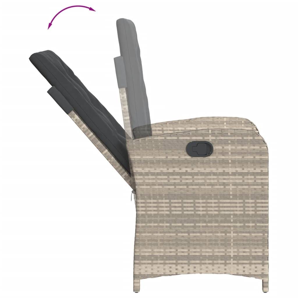 ComfortXL - Table et 6 chaises de jardin relax grises, mobilier d'extérieur avec dossiers réglables – ComfortXL Outdoor Living - Image 5