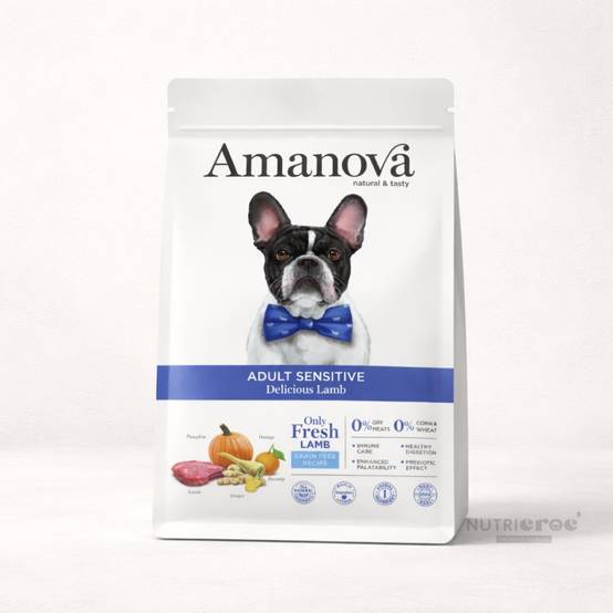 Croquettes Chien Sans Céréales Agneau Sensible Amanova 10 kg - Image 1